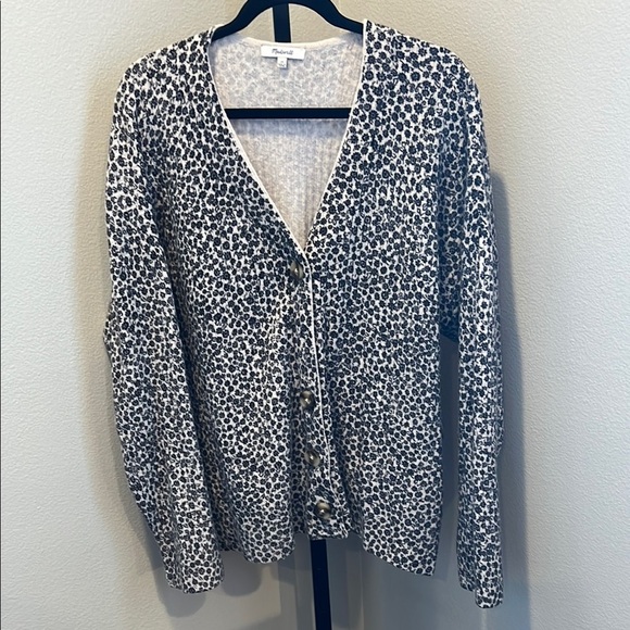 Madewell Black and White Cardigan Sweater NWOT - Picture 1 of 3
